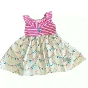 Eleanor Rose Celebration Dress Size 18 Months Knit Pockets Colorful Fun Ruffle